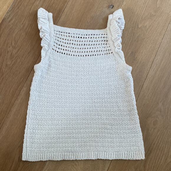 Madewell Crochet Sleeveless Ruffle Sweater XS - Picture 6 of 6